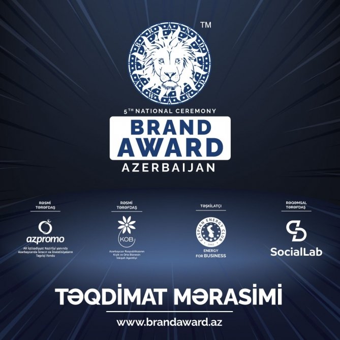 Beşinci “Brand Award Azerbaijan” milli müsabiqəsinin qalibləri açıqlanıb