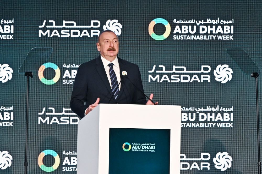 Prezident İlham Əliyev Əbu-Dabi Davamlılıq Həftəsinin açılışında iştirak edib