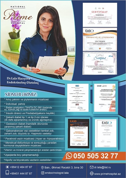 Həkim endokrinoloq-dietoloq Lalə Hacıyeva artıq çəkidən danışdı