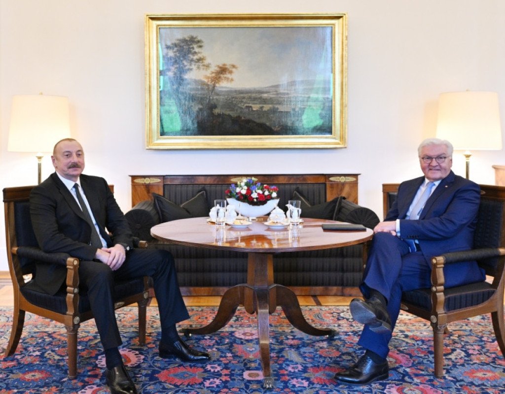 Azərbaycan və Almaniya prezidentlərinin Berlində təkbətək görüşü olub