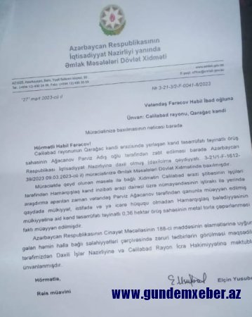 Cəlilabadda icra nümayəndəsi qeyri-adi hökm sahibidir- NARAZILIQ
