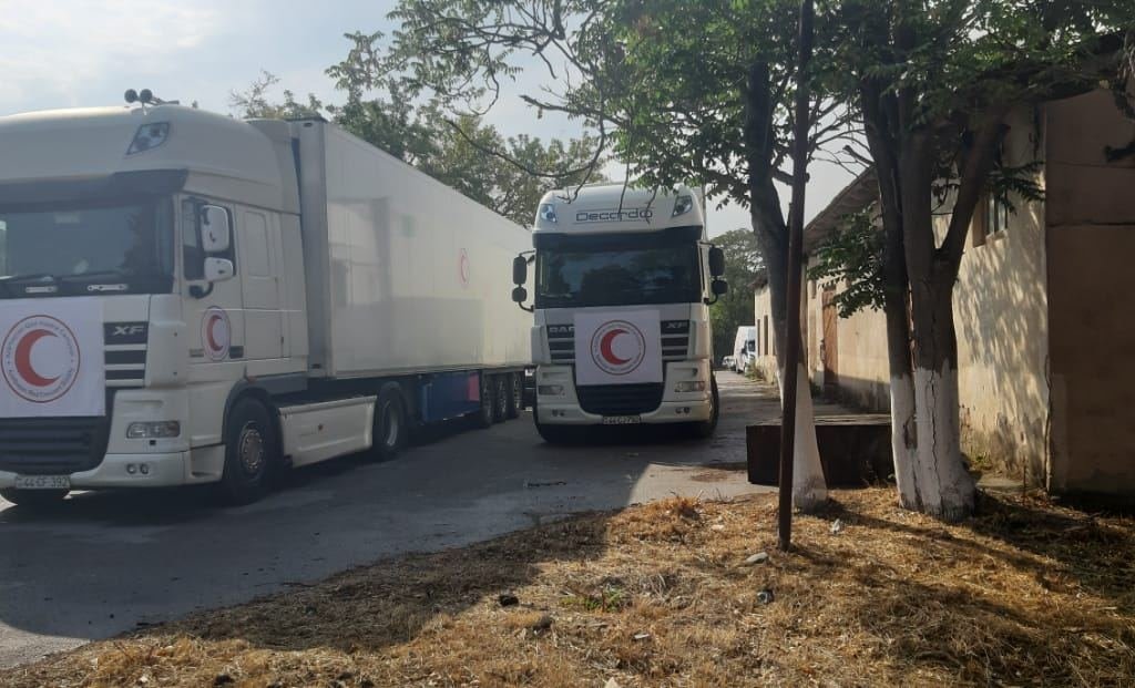 Azərbaycan Qızıl Aypara Cəmiyyəti Qarabağda yaşayan erməni əsilli şəxslər üçün humanitar yardım göndərir