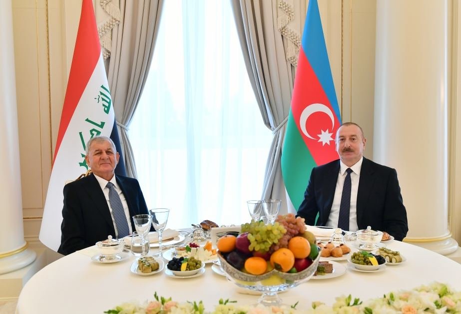 Azərbaycan Prezidentinin adından İraq Prezidentinin şərəfinə rəsmi nahar verilib