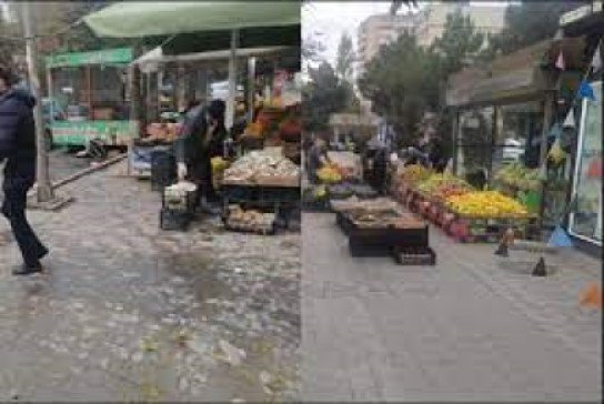Sumqayıtda səkilər, yollar yenidən zəbt olundu – FOTOLAR