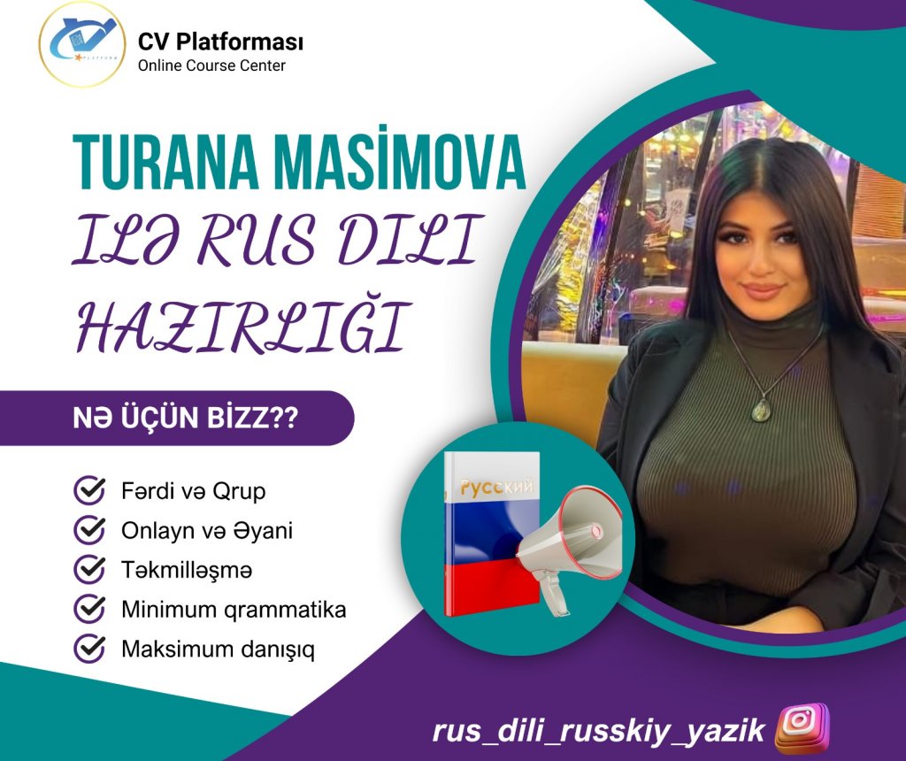 Rus-dili müəllimi Turana Masimova:"Tələbələrimi oxumağa həvəsləndirmək əsas iş prinsipimdir"