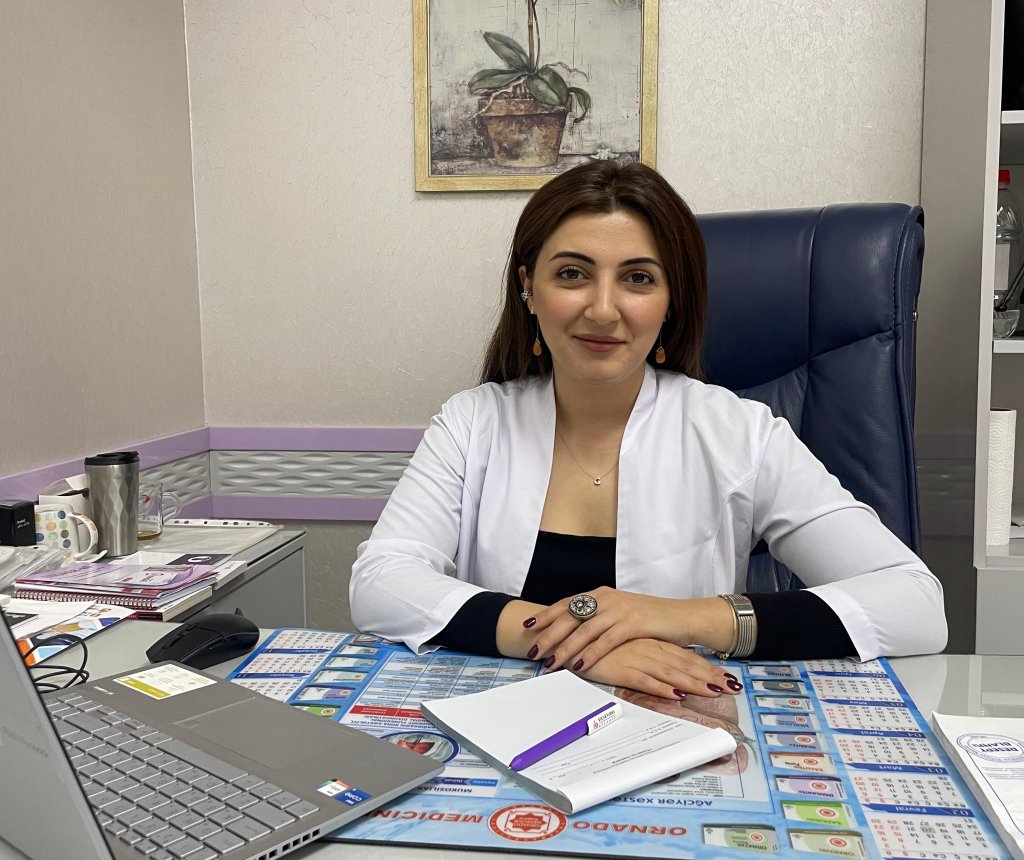 Daxili xəstəliklər üzrə mütəxəssis həkim Günel Qasımova: 