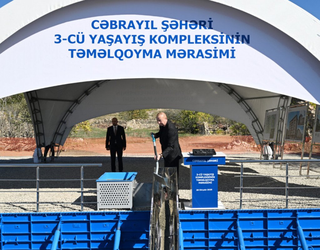 Cəbrayıl şəhərində ikinci və üçüncü yaşayış komplekslərinin təməli qoyulub